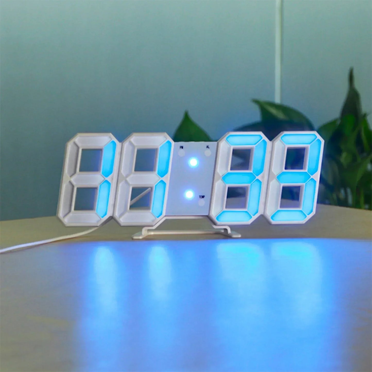 GlowTime 3D LED Wall Clock – Stylish Digital Clock with Adjustable Lighting