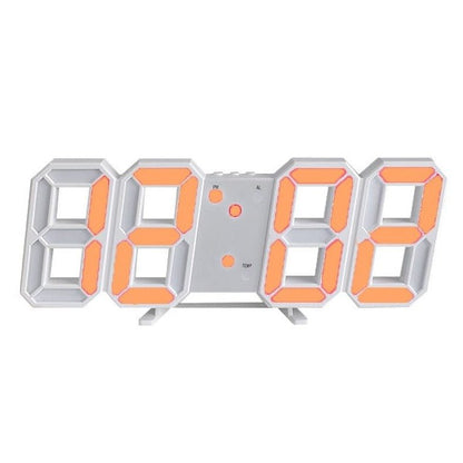 GlowTime 3D LED Wall Clock – Stylish Digital Clock with Adjustable Lighting