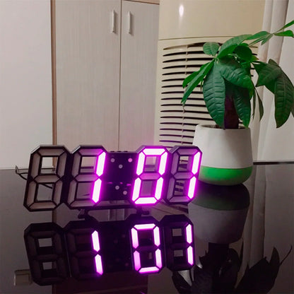 GlowTime 3D LED Wall Clock – Stylish Digital Clock with Adjustable Lighting