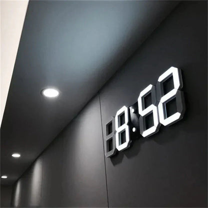 GlowTime 3D LED Wall Clock – Stylish Digital Clock with Adjustable Lighting