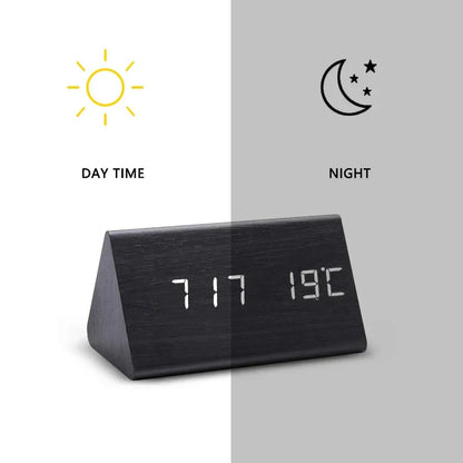 Alarm Clock - WoodWatch - LED Display - Voice Control