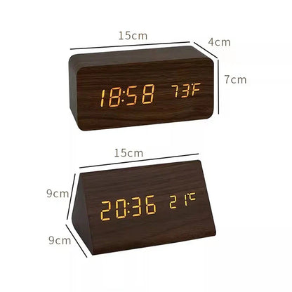 Alarm Clock - WoodWatch - LED Display - Voice Control