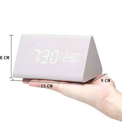 Alarm Clock - WoodWatch - LED Display - Voice Control