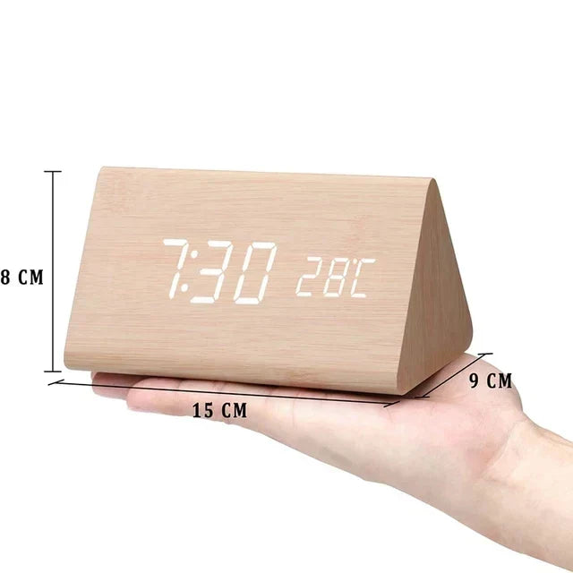 Alarm Clock - WoodWatch - LED Display - Voice Control