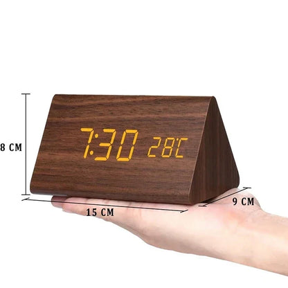 Alarm Clock - WoodWatch - LED Display - Voice Control