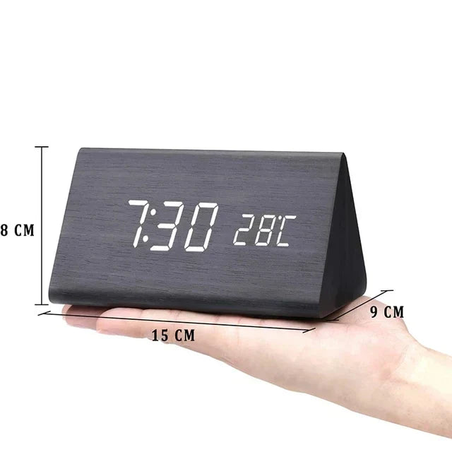 Alarm Clock - WoodWatch - LED Display - Voice Control