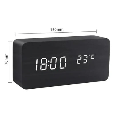 Alarm Clock - WoodWatch - LED Display - Voice Control