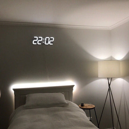 GlowTime 3D LED Wall Clock – Stylish Digital Clock with Adjustable Lighting