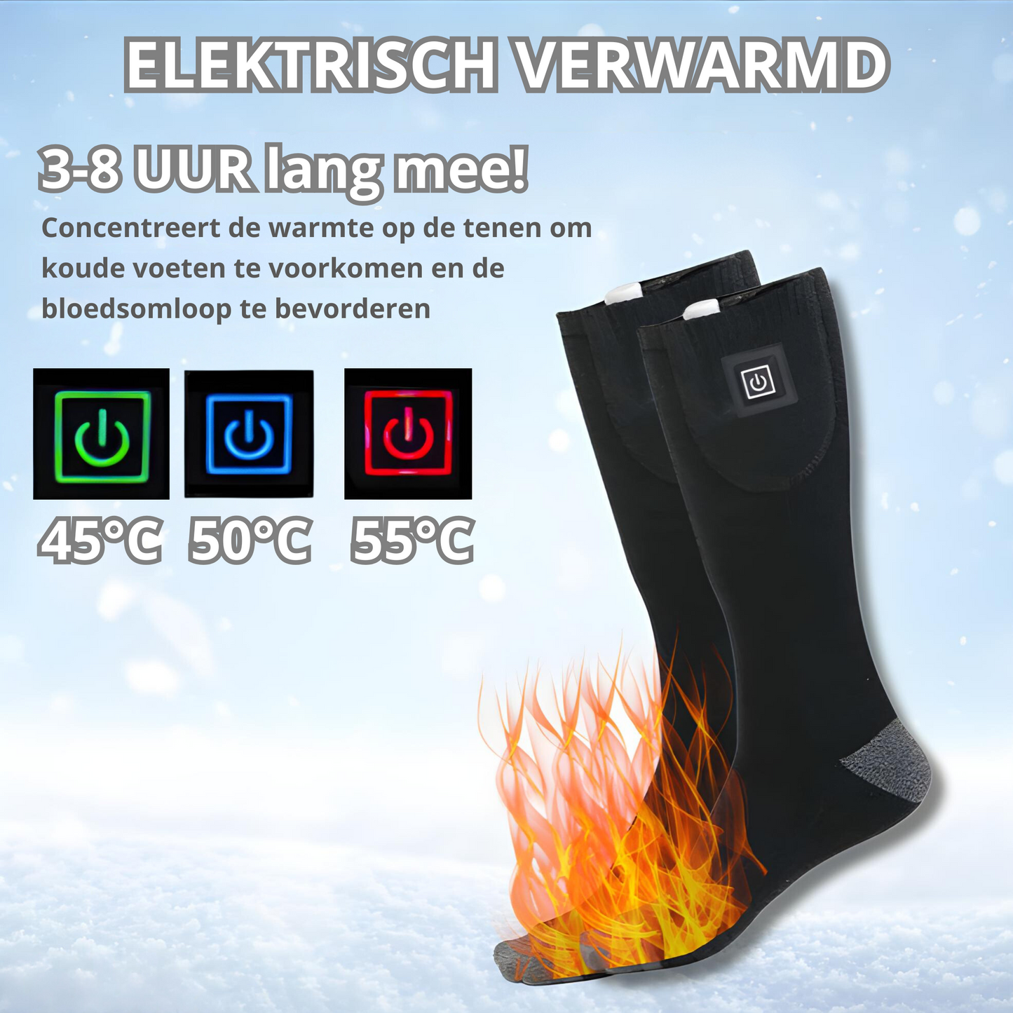 Electric Heated Socks | 3 Settings | 2024 Improved Design