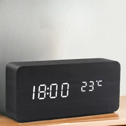 Alarm Clock - WoodWatch - LED Display - Voice Control