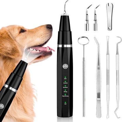 Ultrasound Plaque Remover for Dogs and Cats - Teeth Cleaning Set for Tartar and Stains